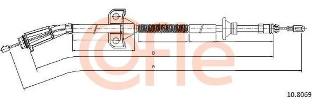 Câble de frein de stationnement arrière pour Volvo S60 - Modèle 10.8069