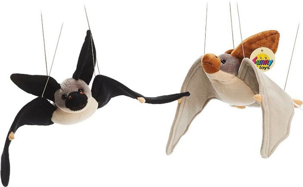 2 Fledermaus Plüschtiere, 40 cm Fledermäuse Kuscheltiere Stofftiere Vampire Halloween