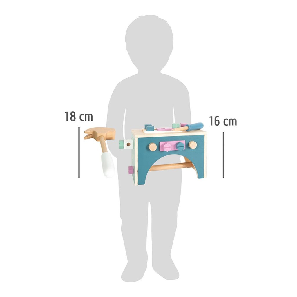 Werkzeugkasten Miniwob 2 in 1 für Kinder ab 3 Jahren von Small Foot 