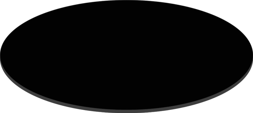 Runde HPL-Gartentischplatte 70 cm Schwarz - Oviala Opera