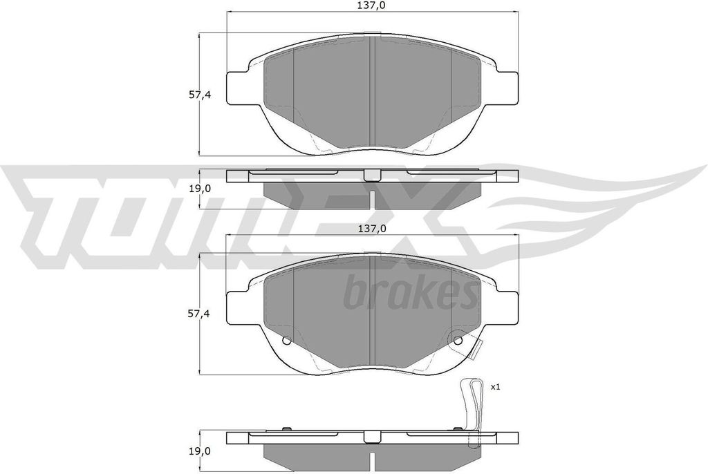 TOMEX brakes Bremsbeläge Satz Vorne Bremsklötze für OPEL Corsa D Schrägheck (S07) TX 14-86