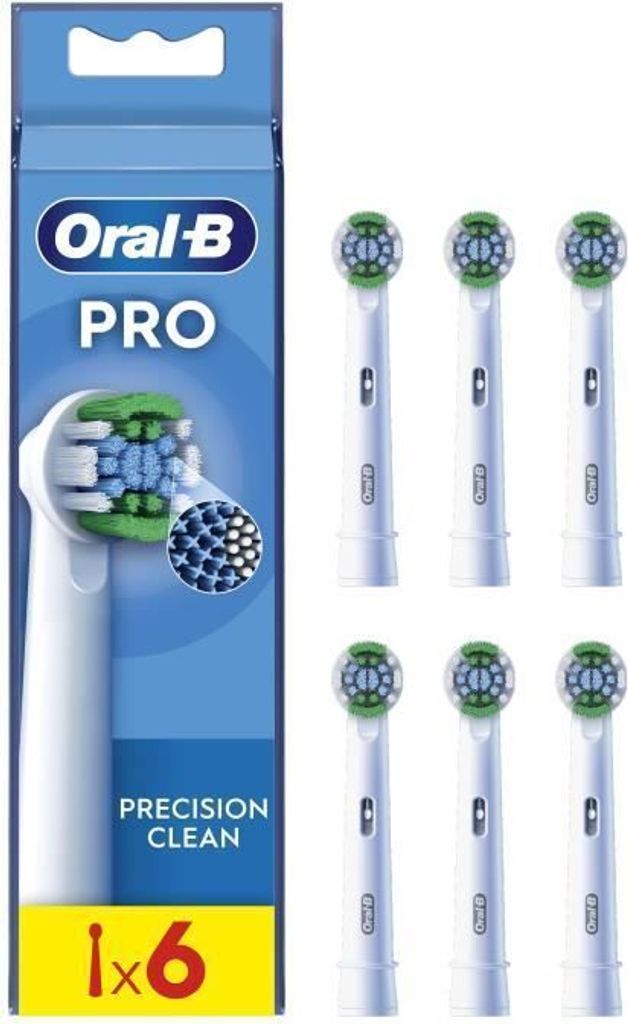Oral-B Precision Clean Aufsteckbürsten, 6er Pack, Für Elektrische Zahnbürsten