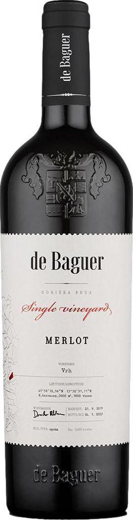 Klet Brda De Baguer Single Vineyard Merlot 2019 | Produktbild 