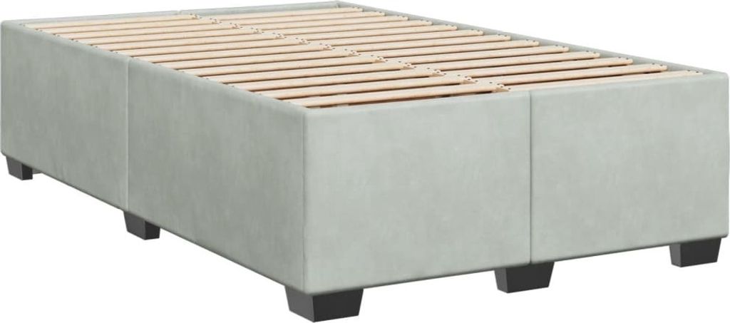 Bettgestell ohne Matratze Hellgrau 120x190 cm Samt