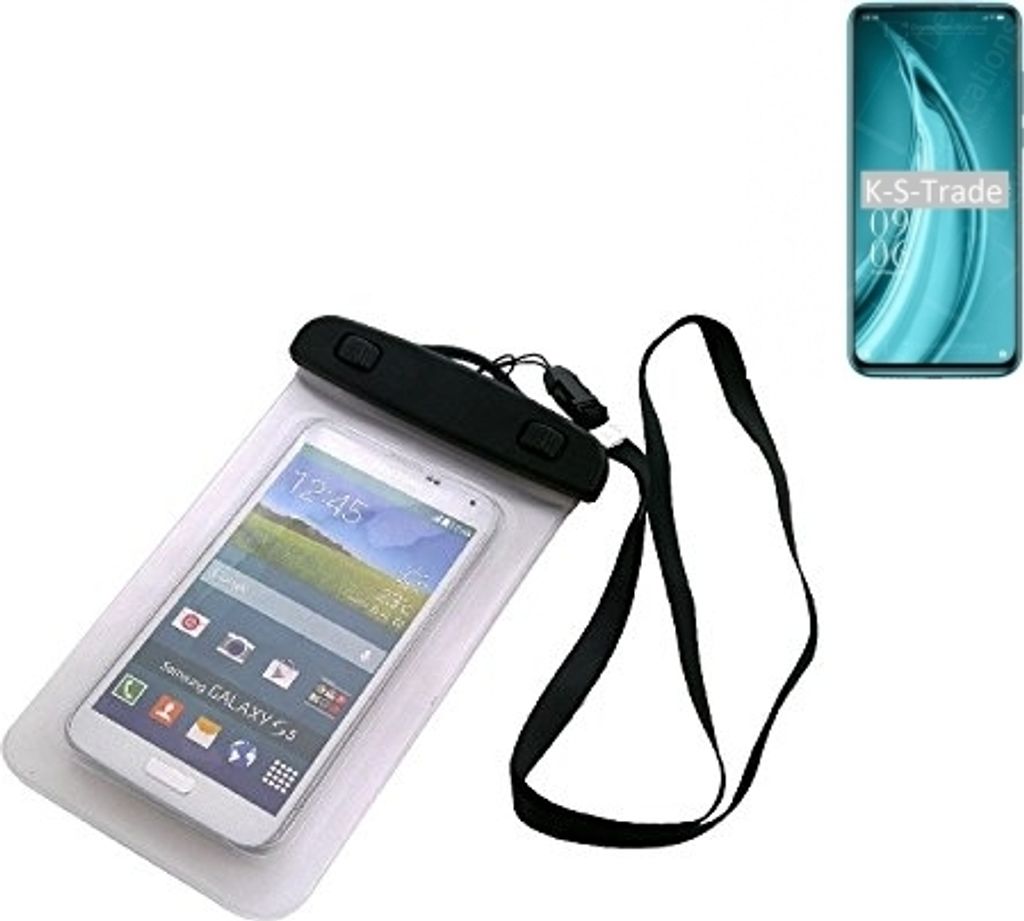 K-S-Trade Schutz Hülle Handy Hülle Kompatibel mit Elephone PX Pro Beach Bag wasserdicht 16cm x 10cm Schutzhülle Staub Sand Flachwasser Beachbag