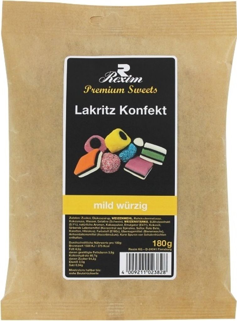 Rexim Premium Sweets Lakritz Konfekt 180g