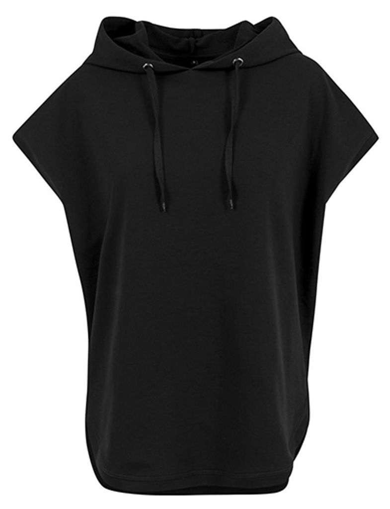 Build Your Brand - Kapuzenpullover für Damen kurzärmlig LT3016 (4XL) (Schwarz)