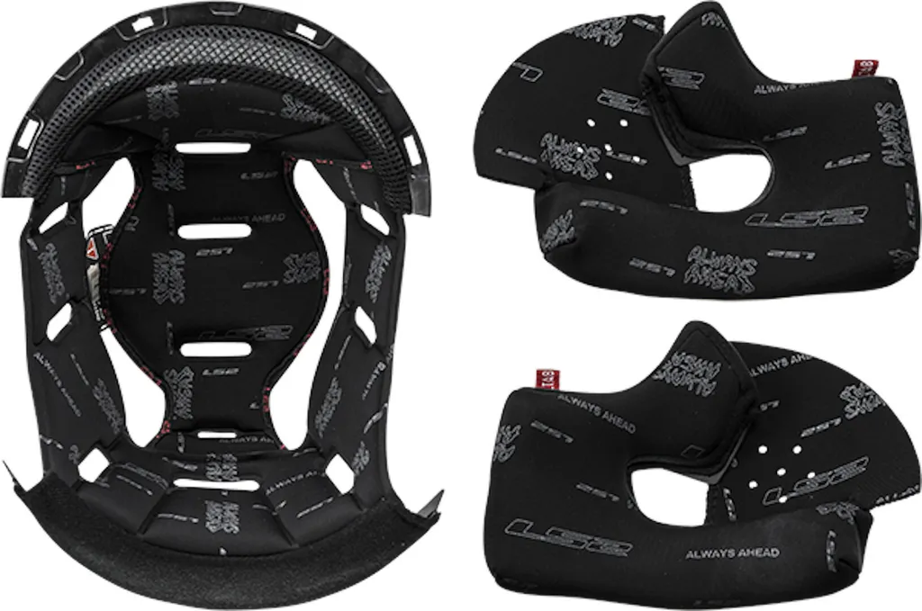 LS2 Vector / Breaker rivestimento interno e guanciali, nero/grigio, XS