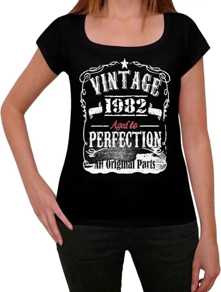 Damen Grafik T-Shirt Bis zur Perfektion gealtert alle Originalteile 1982 – Aged To Perfection All Original Parts 1982 – Geschenk 42. Geburtstag