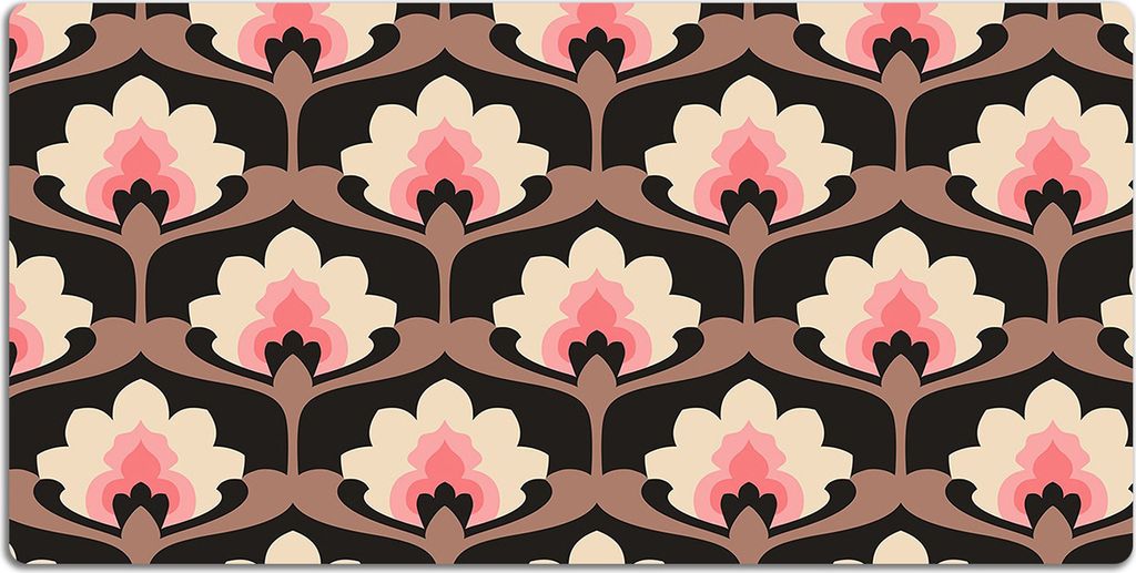 Schreibtischmatte Tischunterlage 90x45 cm Mauspad - Blumenmuster
