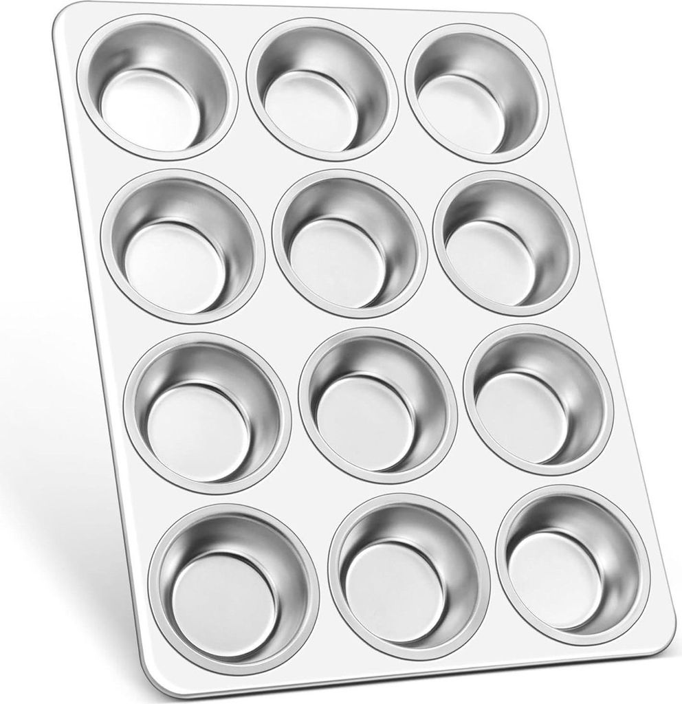 Edelstahl Muffinform für 12 Muffins 1 Stück - Hochwertige Produktbild 