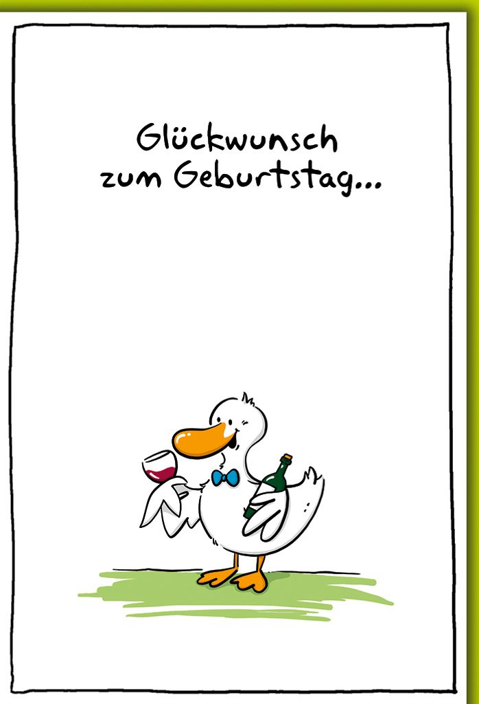 Geburtstag - Karte mit Umschlag - Ente Produktbild 