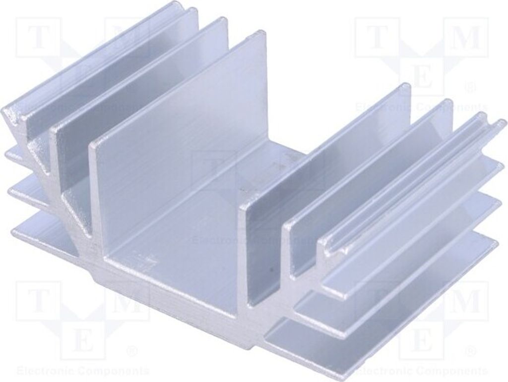 1x Radiator: geprägt W: 74mm Aluminium Kühler L: 50mm H: 30mm U