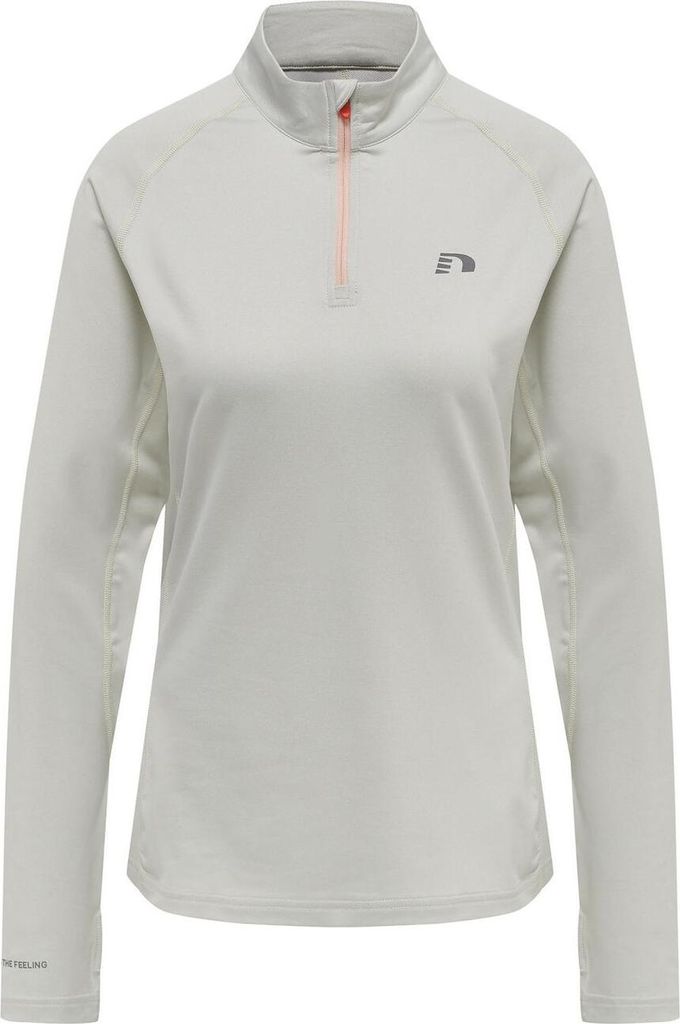 Newline Shirt mit halbem Reißverschluss Damen hellgrau Gr XXL