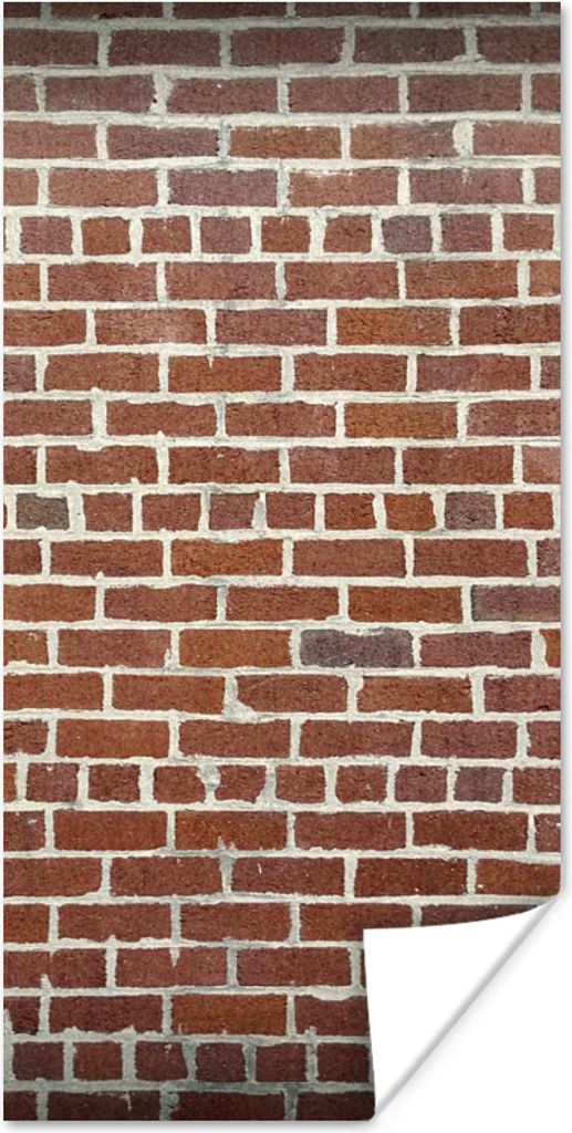 MuchoWow Poster Ziegel - Muster - Wand 80x160 cm - Kinderzimmer
