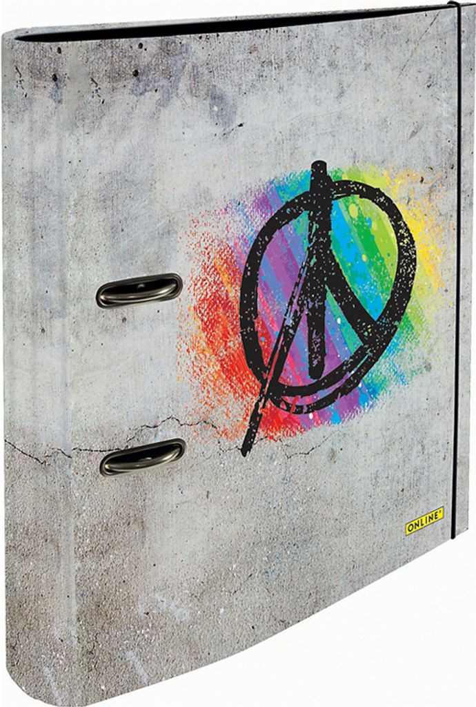 ONLINE Ordner Peace mit Gummiband DIN A4