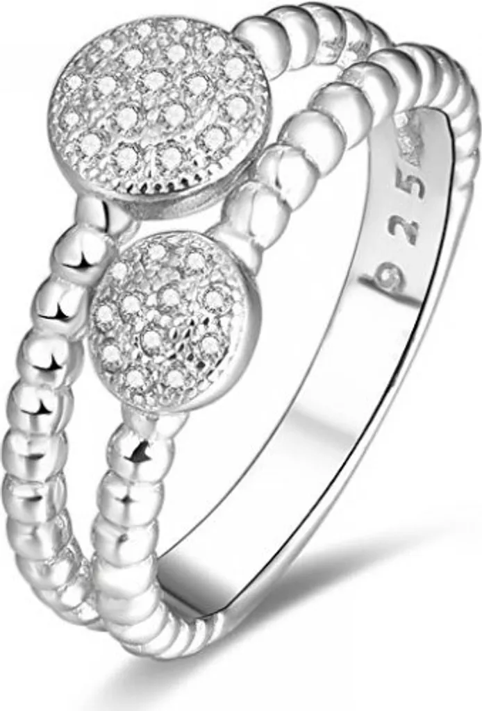 Anello in Argento 925 e Zirconi AGG335 Misura 58 - Elegante e Lucente