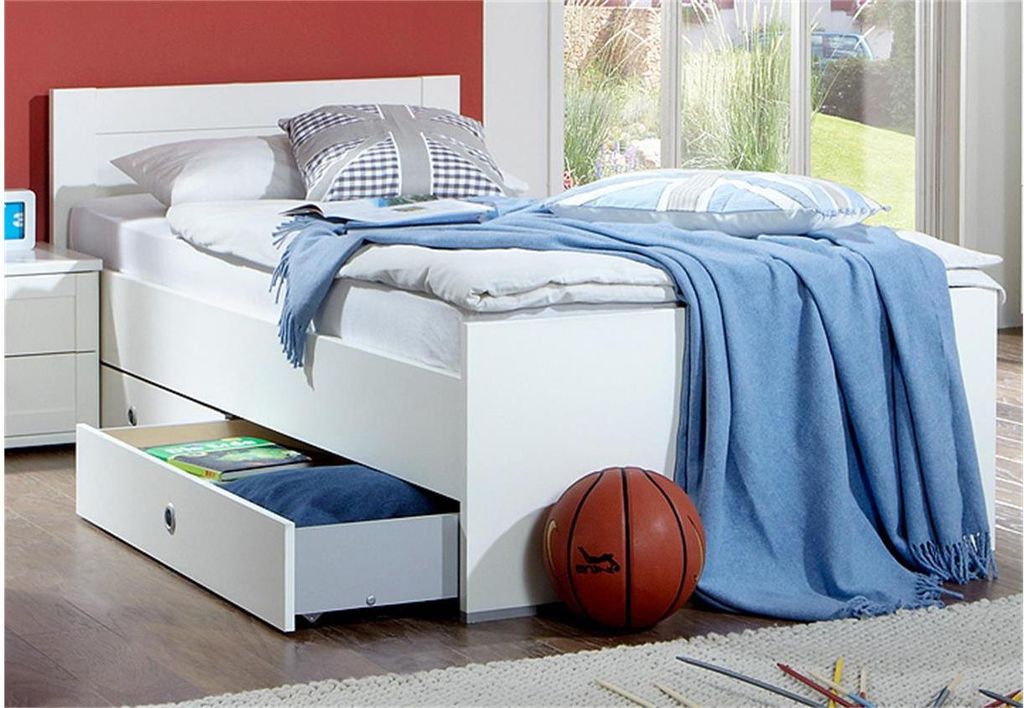 Bett Filou Jugendbett Kinderzimmer Alpinweiß 90x200cm Produktbild 