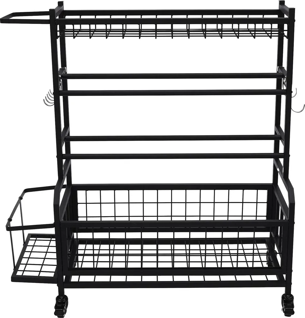 Support d'haltères à 4 niveaux en acier noir charge 136 kg autonome