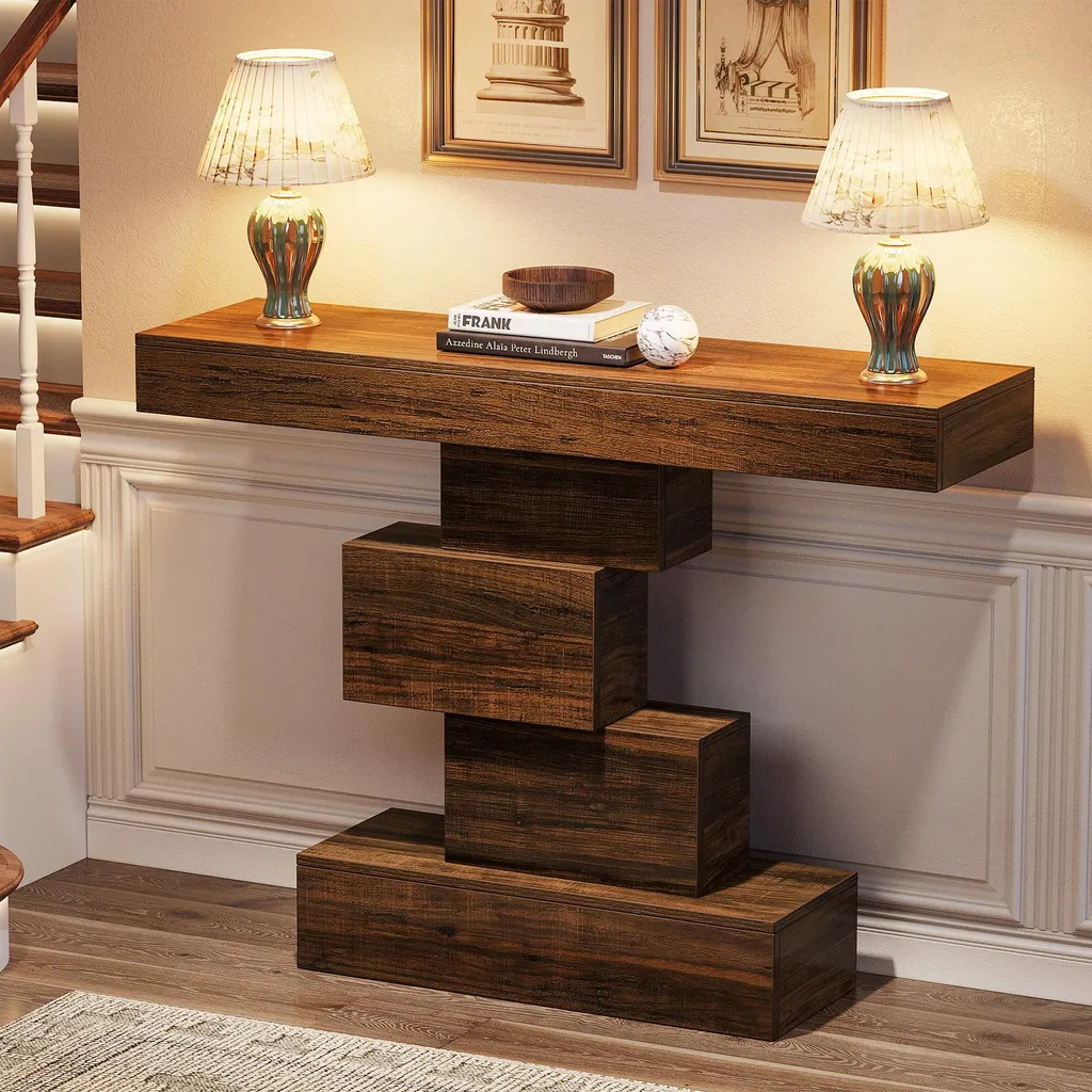 Console d'Entrée Stable pour Petits Espaces Table d'Appoint Anti-Rayure - 3
