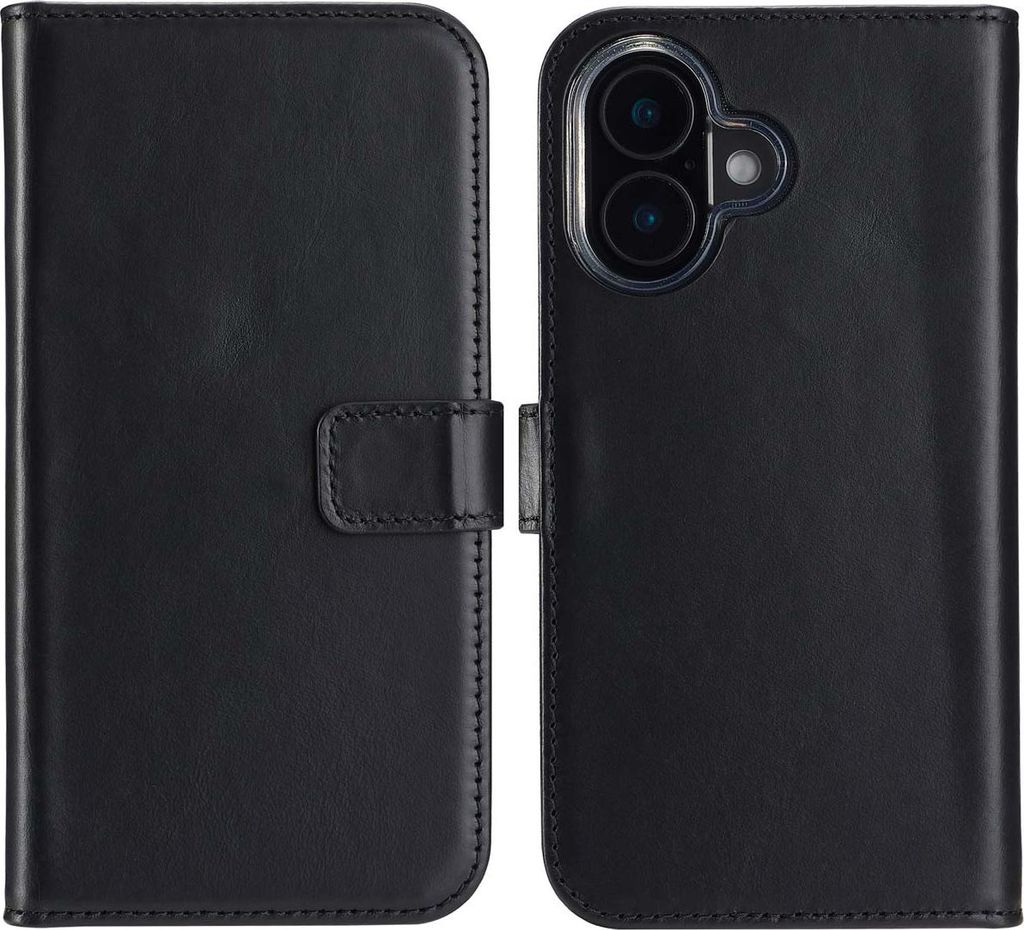 Custodia a libro in vera pelle Selencia per iPhone 16 - Immagine del prodotto 