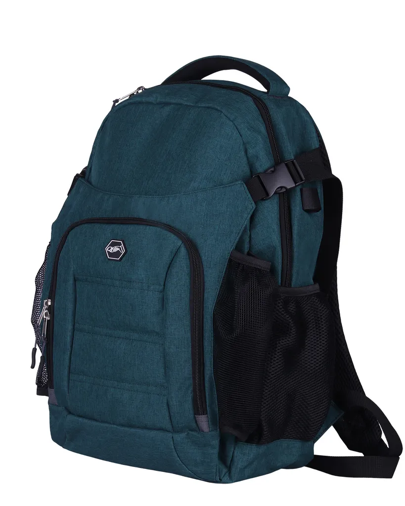 Sac à dos QHP pour matériel d'équitation : look jeans vert foncé - 2