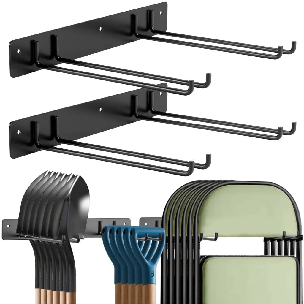 Solution rangement garage pour outils jardin et pieds de chaises