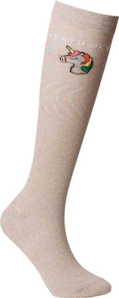 Kentucky Horsewear Socken Glitzer Einhorn 3er Set Reitsocken Weiß 35-40