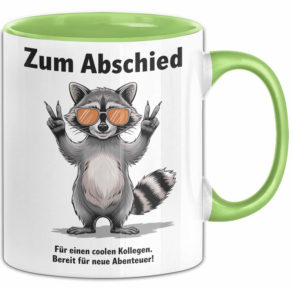 Büroarbeit Kollege Abschied Tasse Geschenk Lustige Geschenkidee Spruch Zum Abschied Für Einen Coolen Kollegen (Grün)