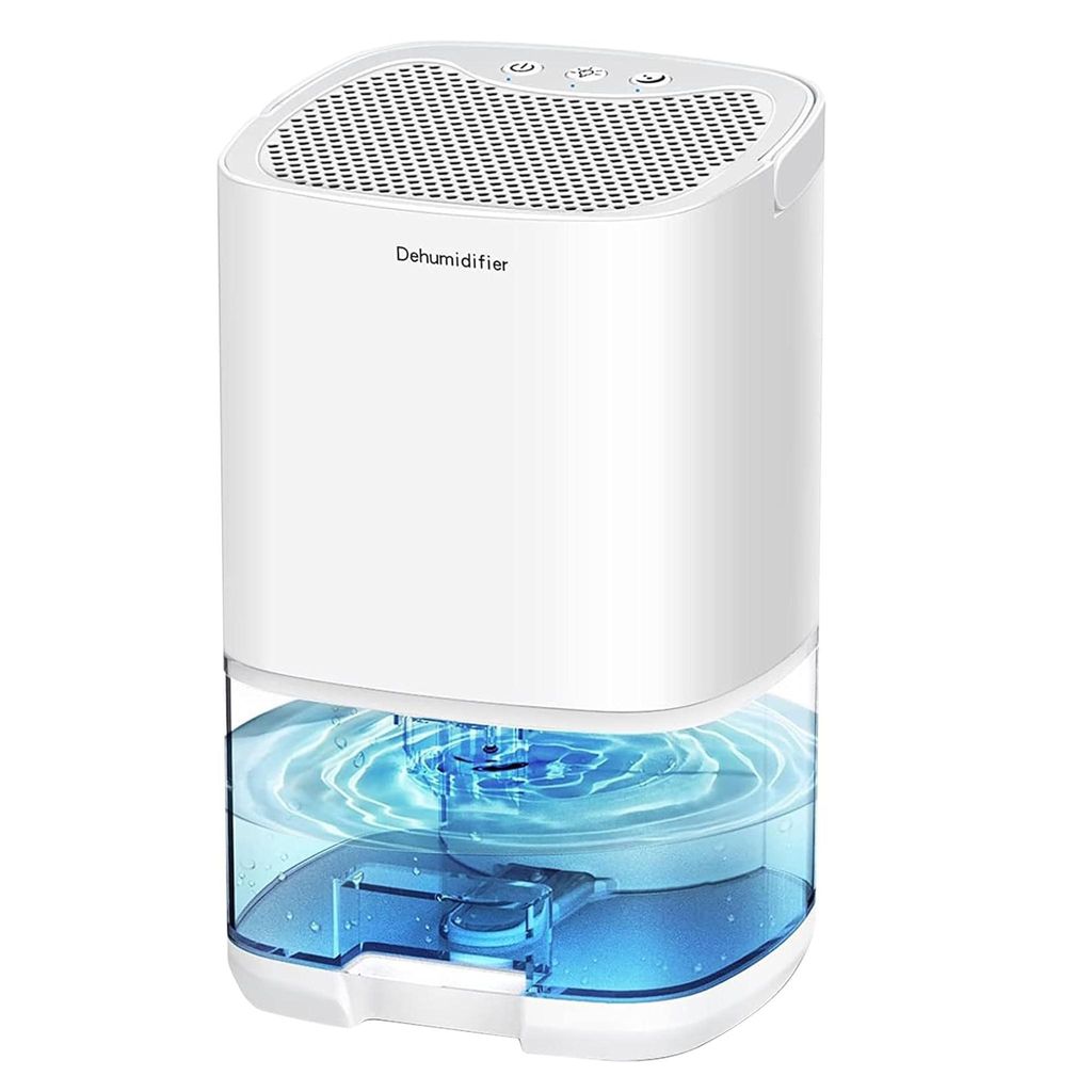 Entfeuchter für zu Hause - 350ml/D - mit 7 LED-Lichtern, ultraleise & automatische Abschaltung - weiß