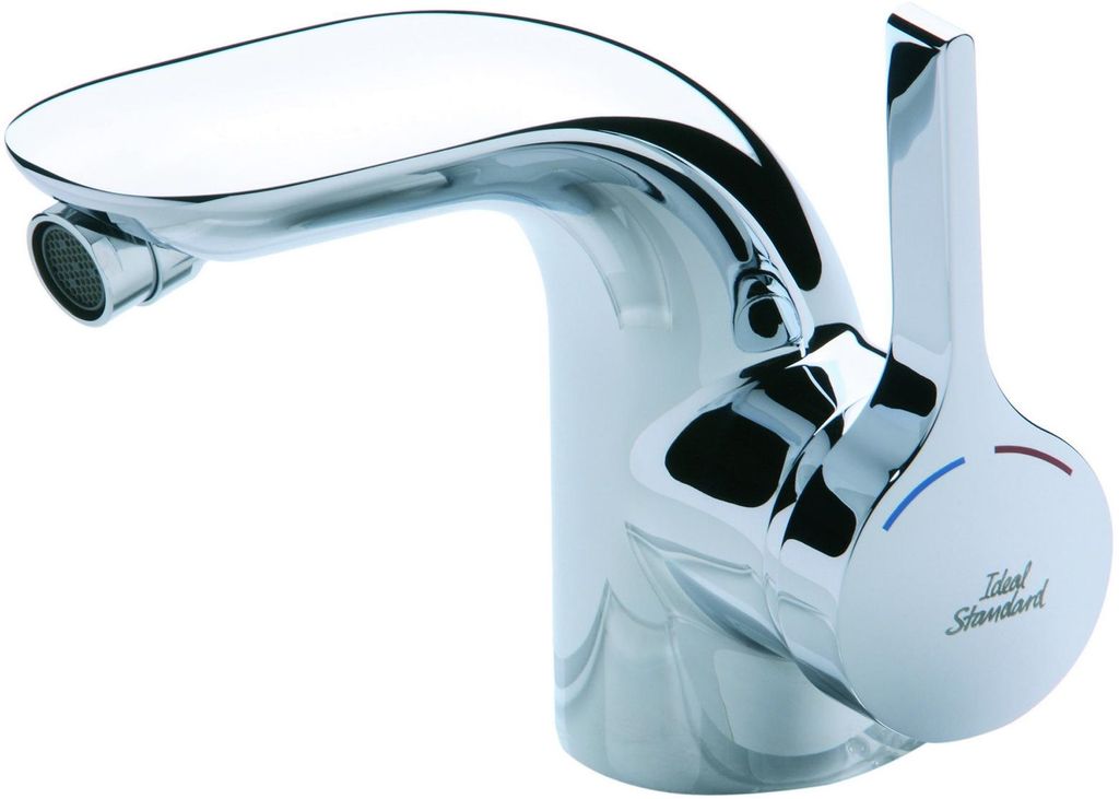 Ideal Standard Einhebel-Bidetarmatur MELANGE mit Zugknopf-Ablaufgarnitur chrom