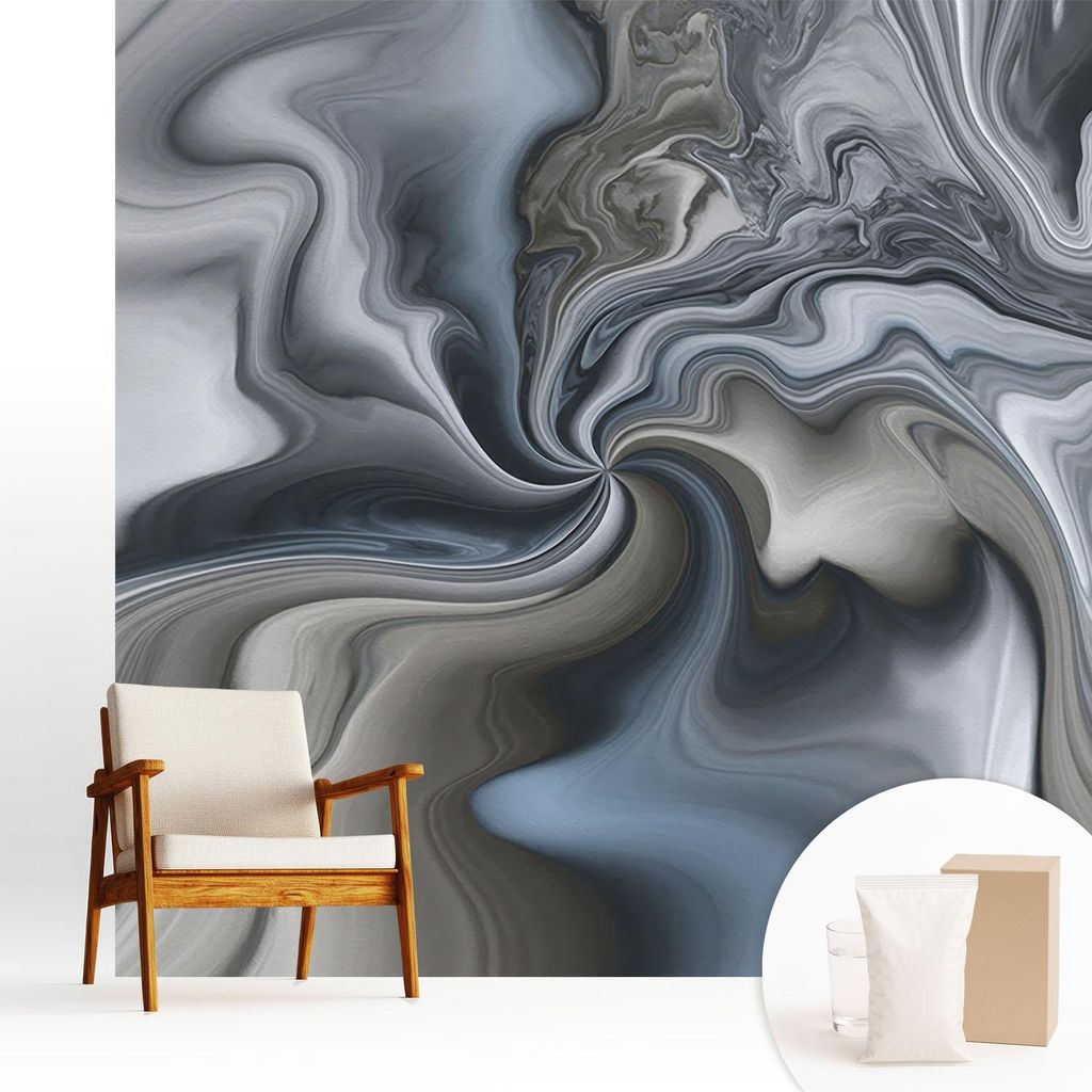 Fototapete - 250x250 cm - Tapete - Wandtapete - Wandbilder - Dekofolie - Tapete Folie - Wand - Dekoration - Wohnzimmer - Wirbelnde Wolken