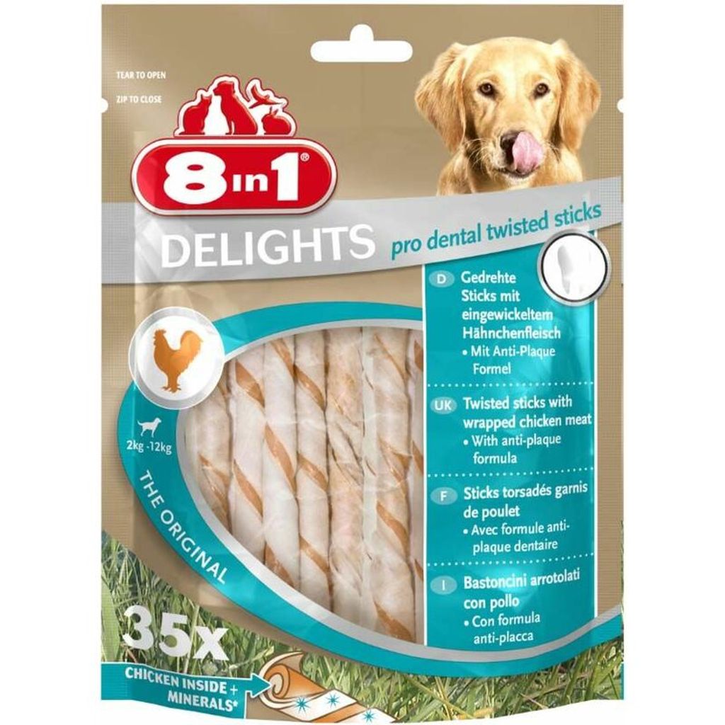 8in1 Delights Pro Dental Twisted Sticks 35 Stück