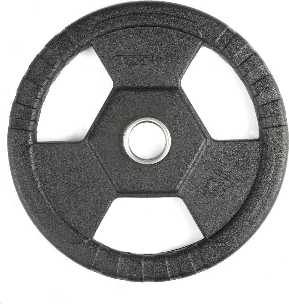 Toorx Fitness Gummi olympische Halfterscheibe 50 mm - mit Griffen - 15 kg