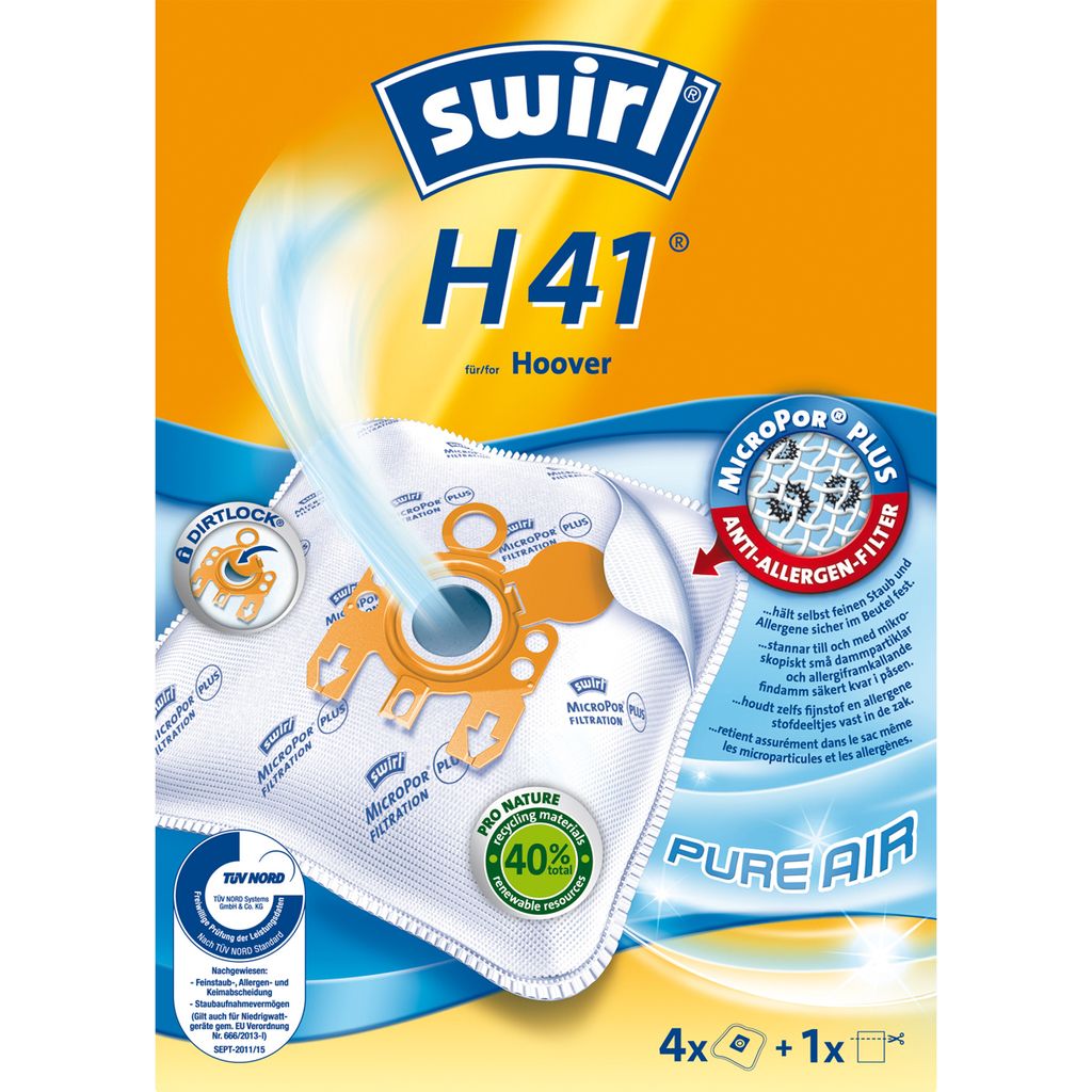 SWIRL Micropor Plus Green Vrecká Do Vysávačov H 41/4 Obrázok produktu 