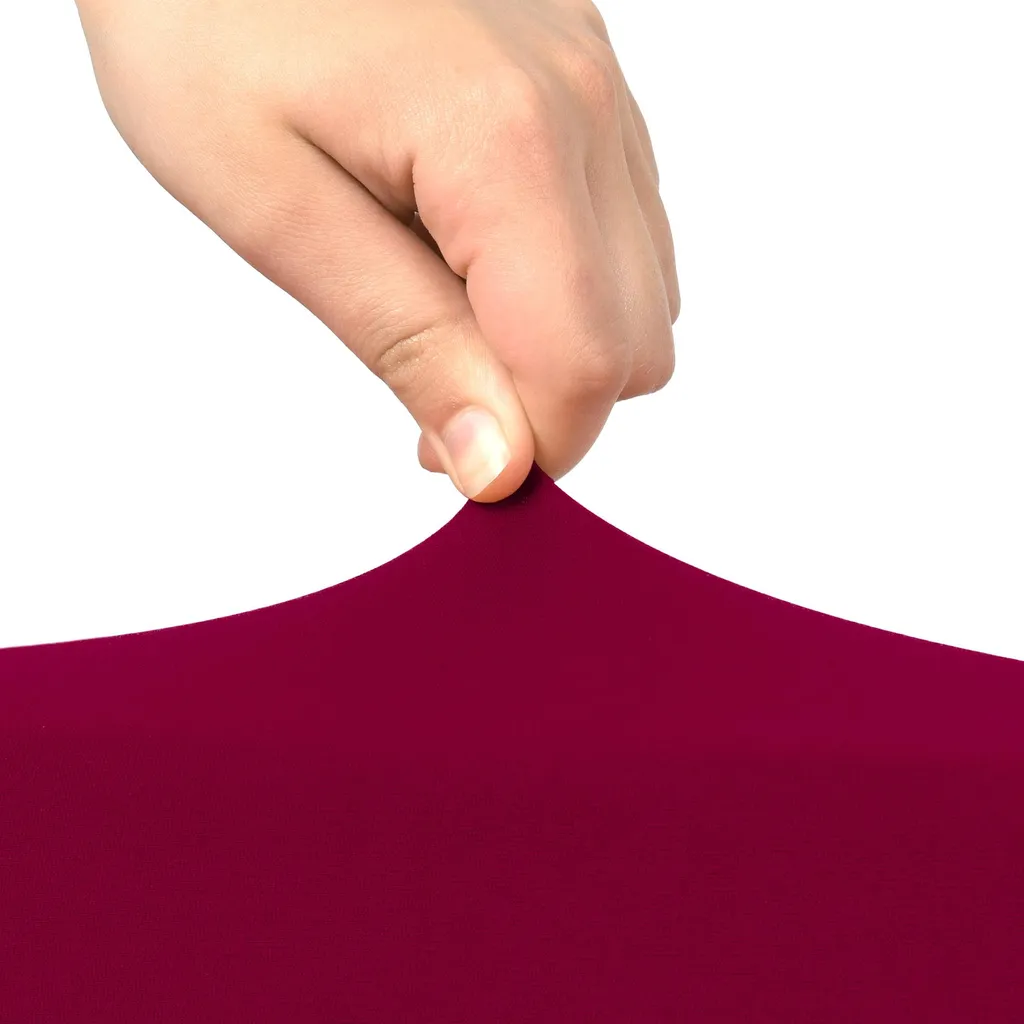 Housse Table de Réception Mange-Debout Ø70cm Bordeaux - Pack de 5 - 2