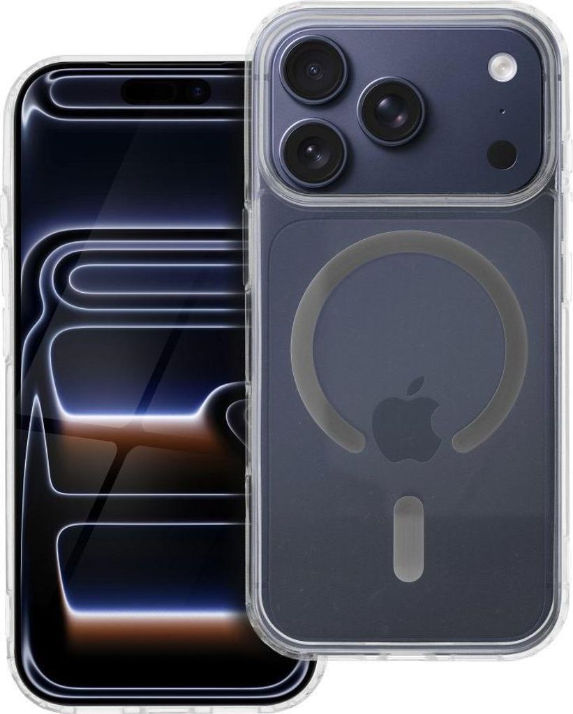 Case passend für iPhone 17 PRO Drop Glue Colorful Ring Mag Cover kompatibel mit MagSafe gray