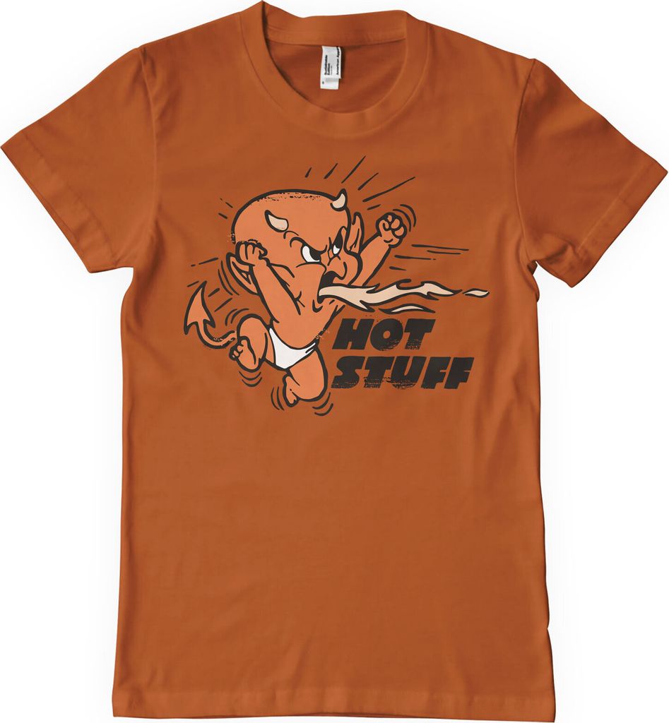 Hot Stuff Retro T-Shirt - Medium - BurntOrange