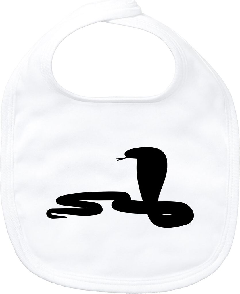 Huuraa Baby Lätzchen Schlange Kobra Silhouette White Klettverschluss Baumwolle Latz Geschenkidee