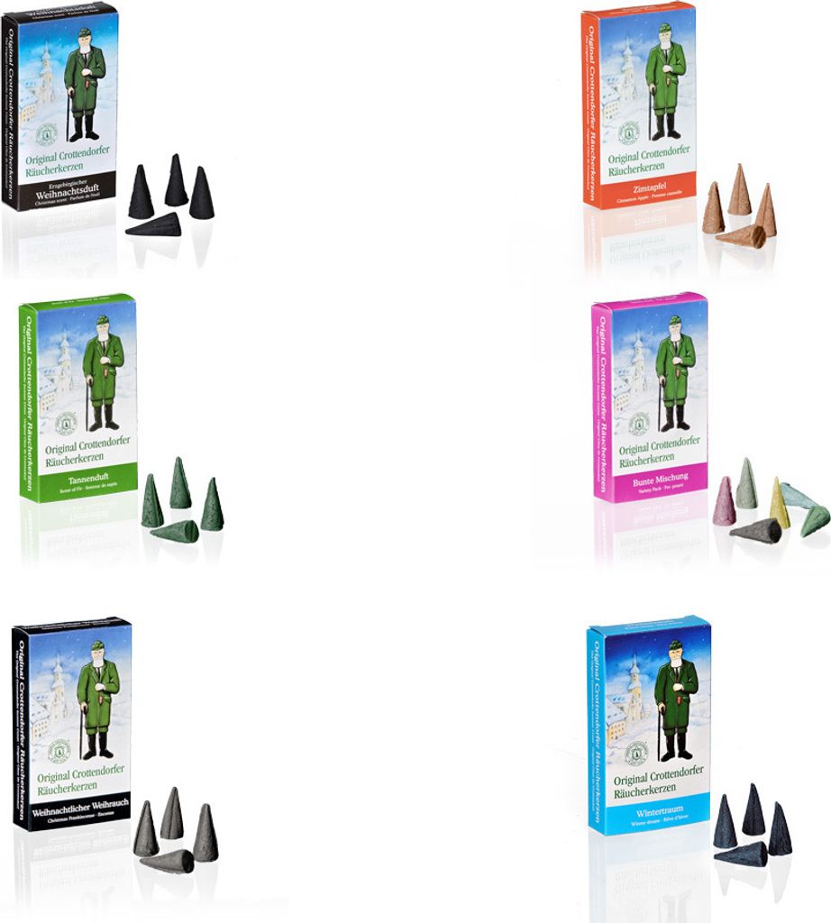 Crottendorfer Räucherkerzen (6er Pack / Mix A)