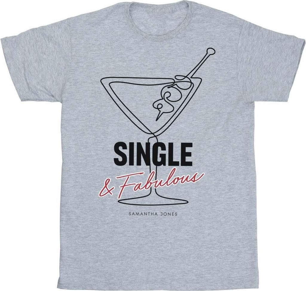 And The City - "Single And Fabulous" T-Shirt für Damen BI46241 (S) (Grau)