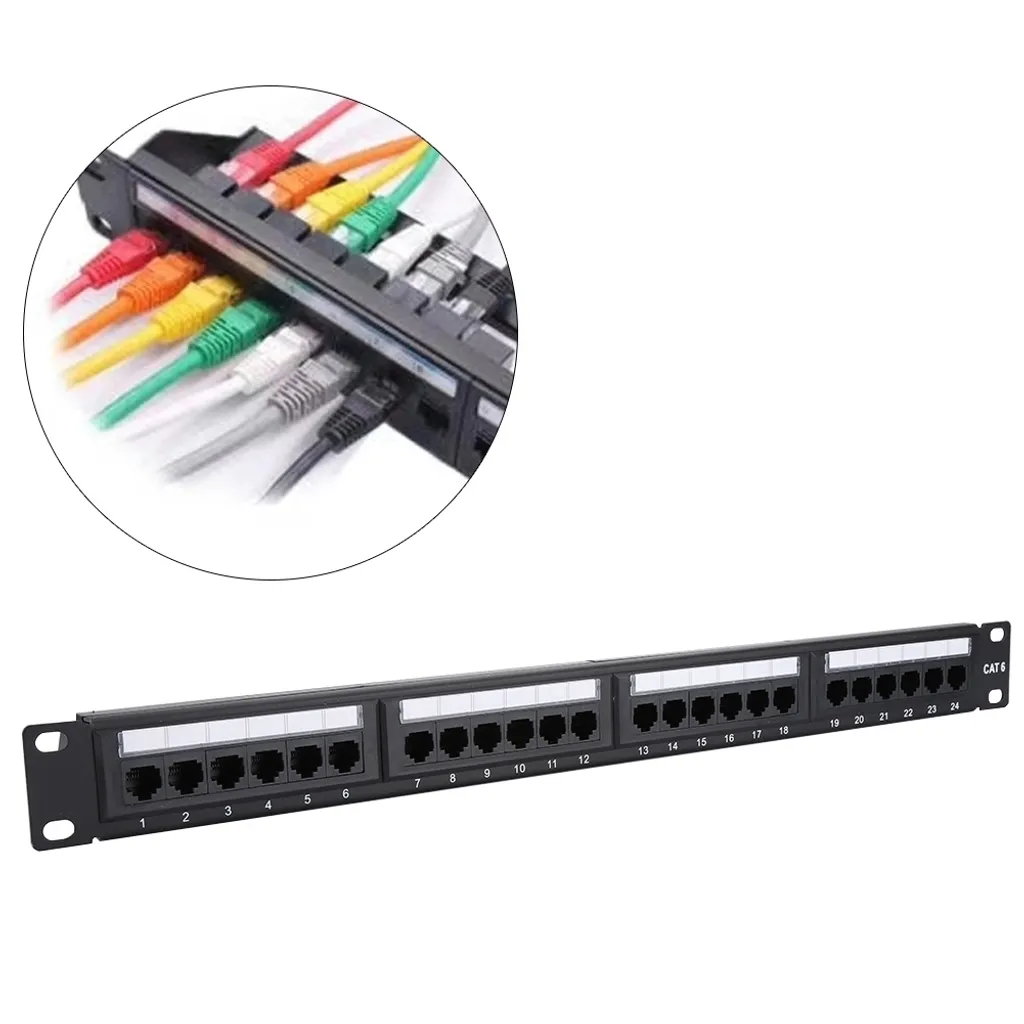 Pannello Patch CAT6 24 Porte | Rack per Rete Ethernet 19" - 2