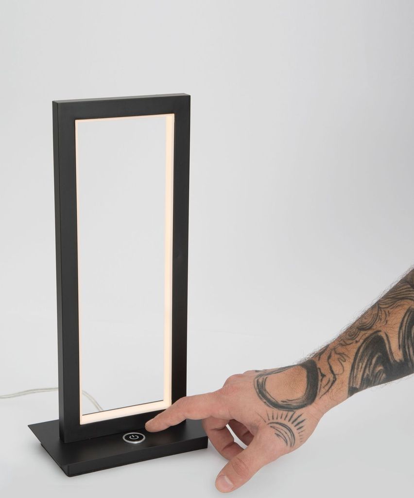 Nova Luce WENNA LED Tischleuchte Schwarz 11W Warmweiss 17,5x10x36cm dimmbar 9500811