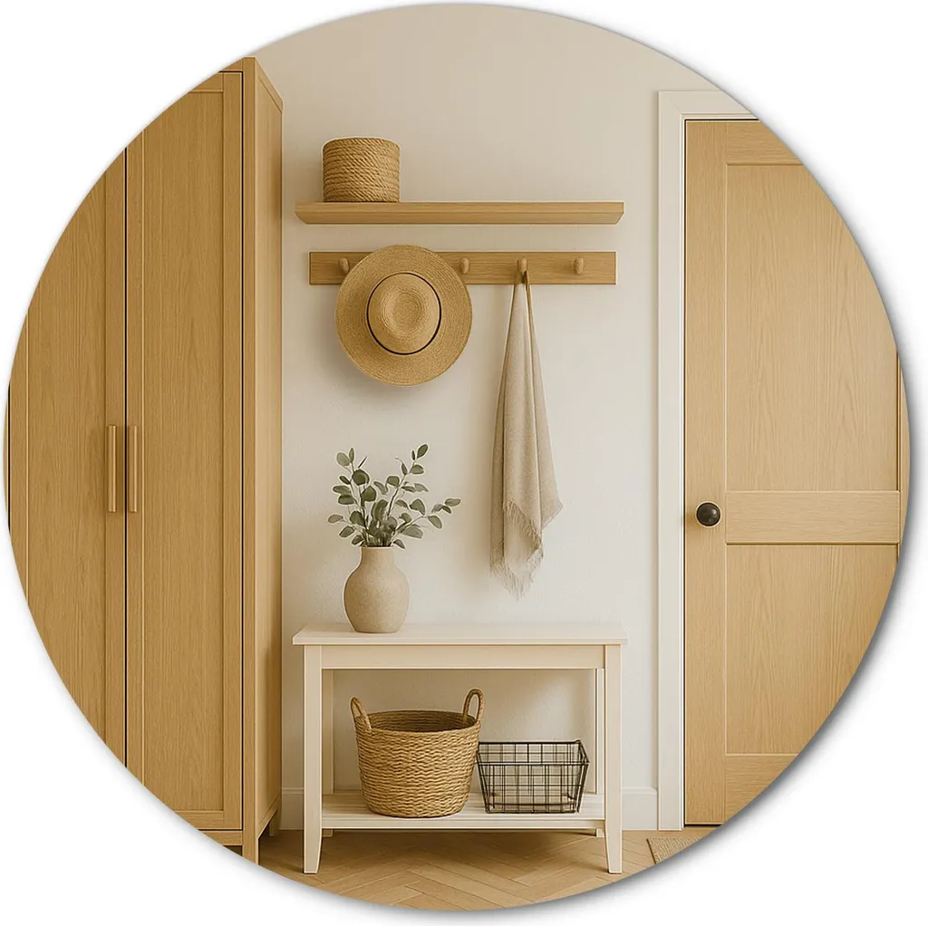 Specchio Rotondo 90 cm Parete Senza Cornice Moderno - Design Elegante
