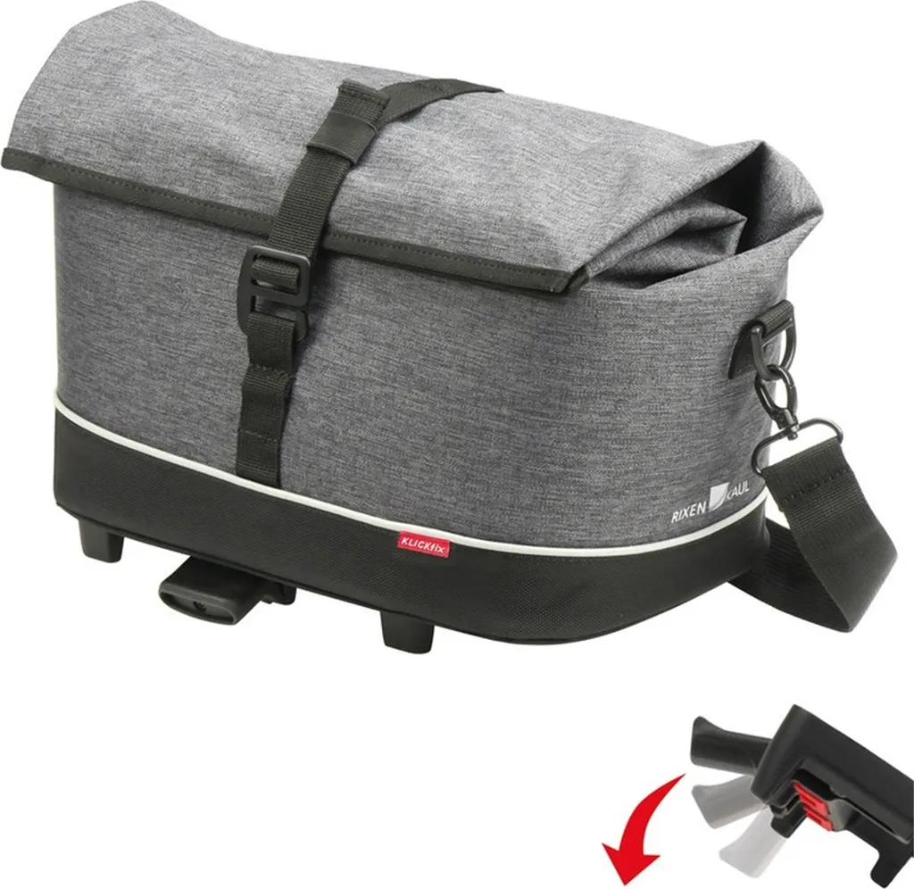 Sacoche Vélo Anti-vibration KLICKfix Rackpack City Gris Tweed 0265UK