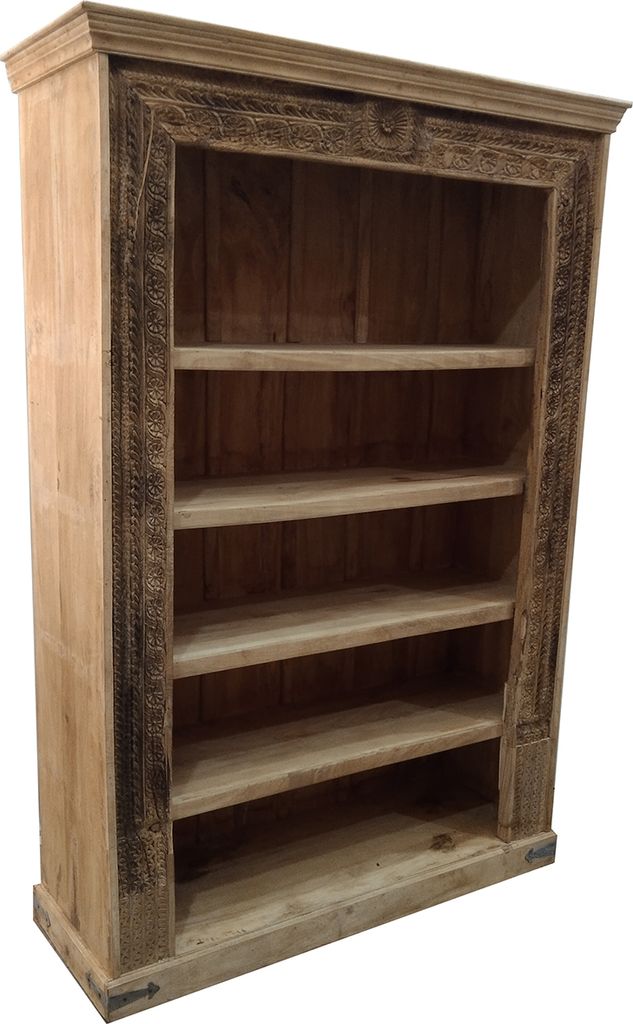 Regal aus Massiv Holz Muster -43- Vintage Braun 210cm hoch für Diele oder Schlafzimmer | Standregal ohne bohren für Badezimmer | Raumteiler Wandr...