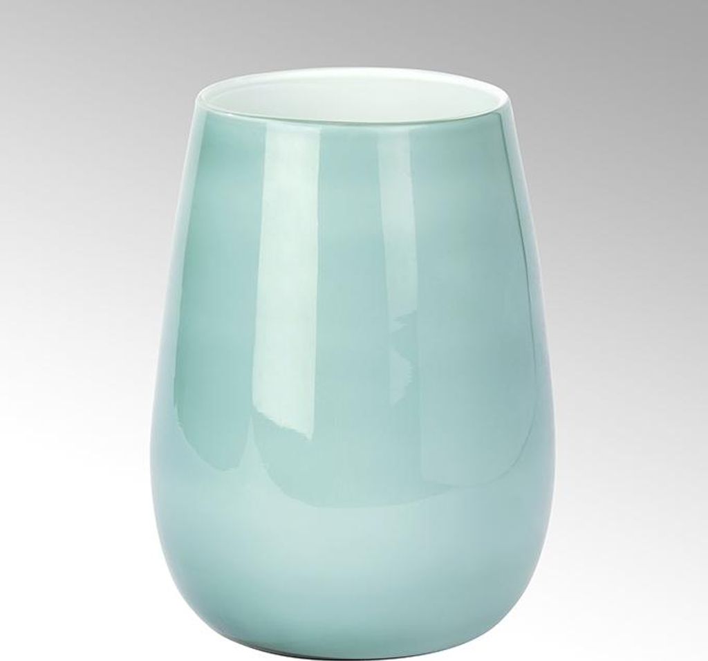 Lambert Pisano Vase groß Überfangglas, aqua H30 cm  D22 cm Produktbild 
