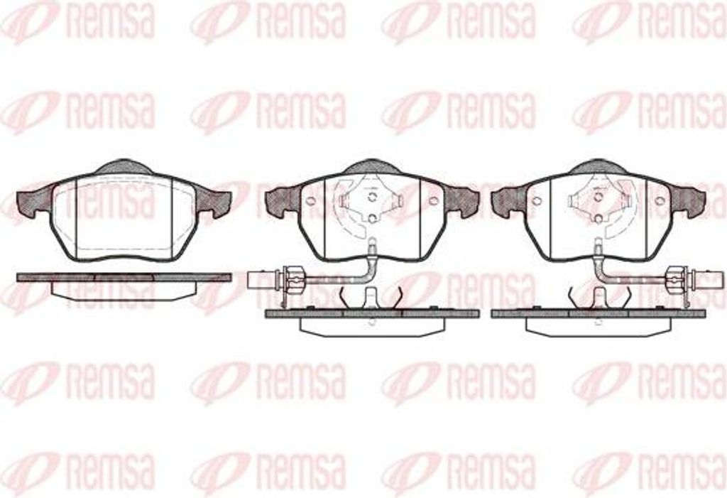 REMSA 0390.52 Bremsbelagsatz, Scheibenbremse OE 4B0698151K kompatibel mit A4 8E, A4 8H, A6 4F, Superb
