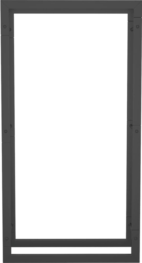 "SALE 2026"Kaminholzregale - Schwarz Brennholzregal Mattschwarz 50x28x94cm Stahl Stabli Möbel1341782