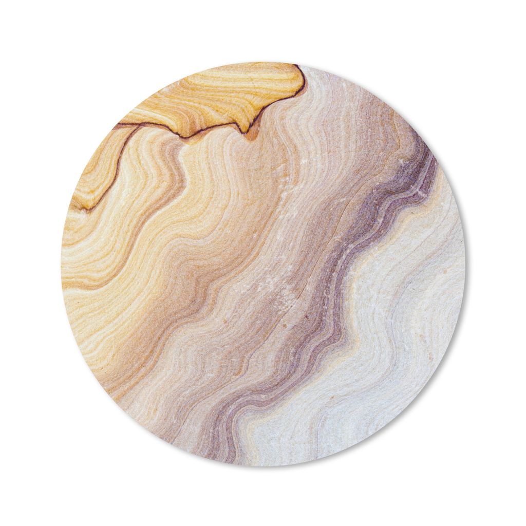 MuchoWow Mauspad Mousepad Marmor - Textur - Sandstein - Gold - Marmoroptik 40x40 cm - Mousepads - Maus Mat - Pad - Mausunterlage - Schreibtisch A...